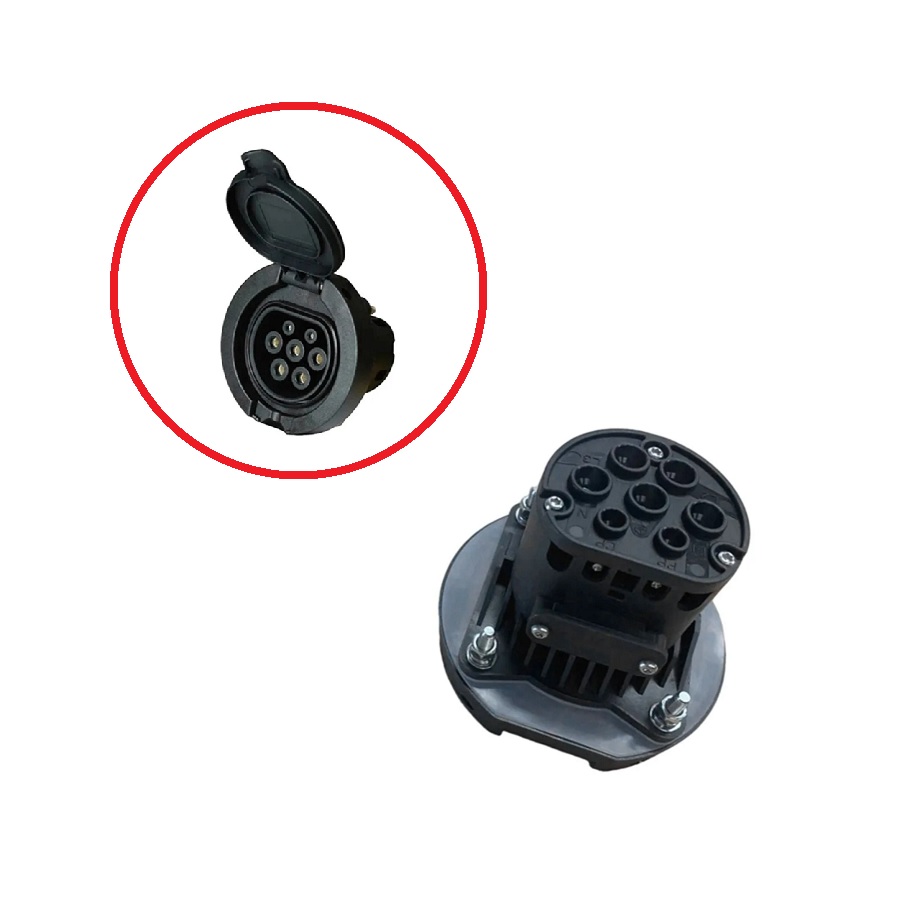 Разъём штекерный Type 2 для зарядки электромобилей IEC 62196-2 32A без кабеля