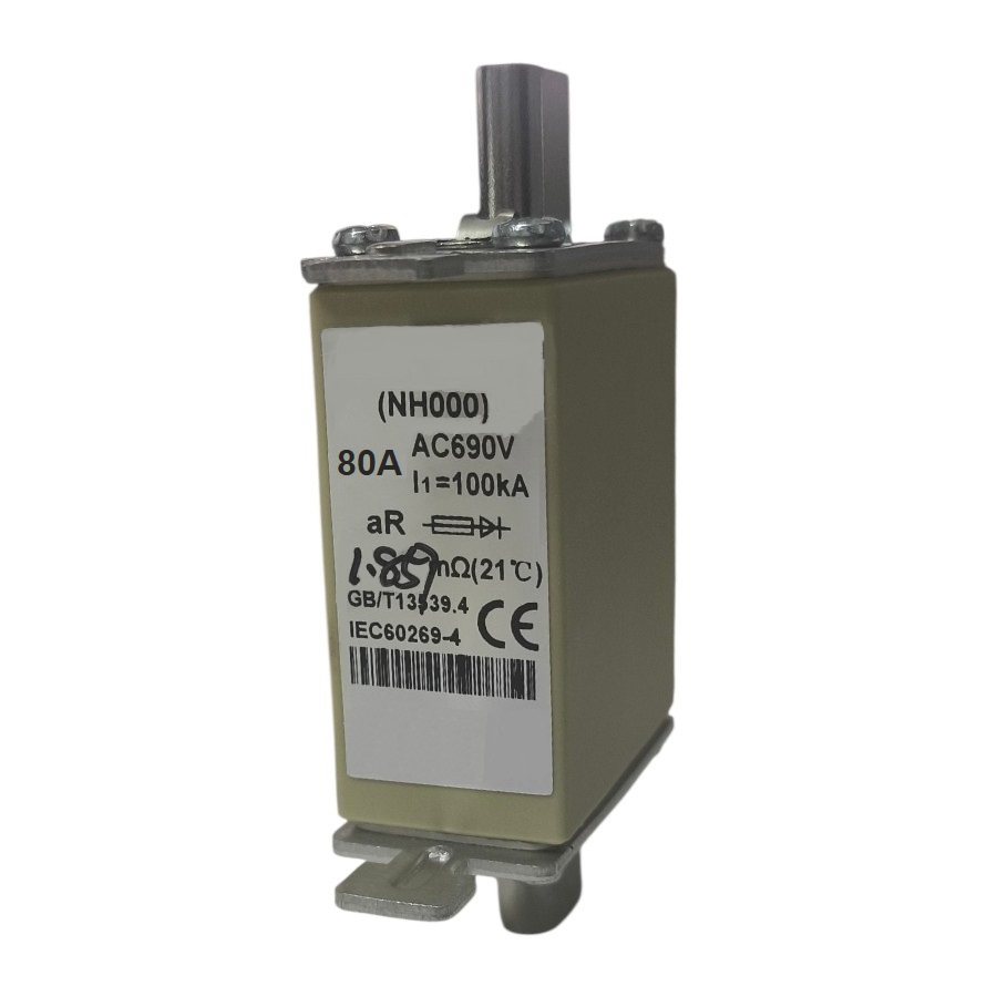 Предохранитель быстродействующий 80A NH000 aR 690VAC