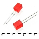 Светодиоды выводные FL 5x5 red 30mcd 2.1v