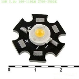 Светодиоды мощные 1WR 2.2V 30-50LM 590-595nm Y
