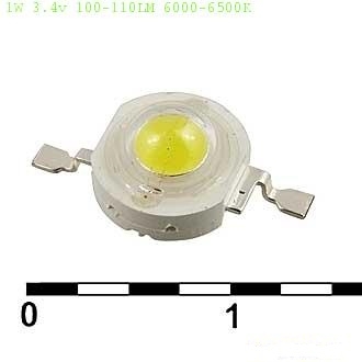 3W Bridgelux Теплый белый