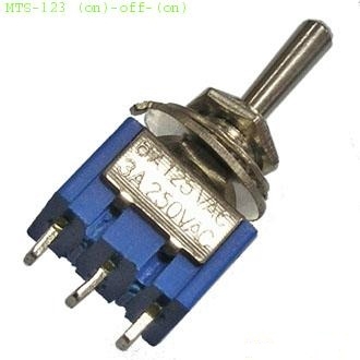 Тумблер MTS-123 (on)-off-(on)