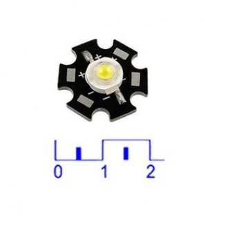 Светодиоды мощные 1WR 3.4V 90-100LM 6000-6500K