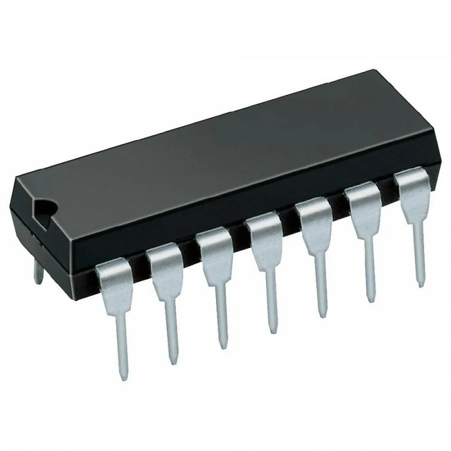 Микросхема SN74HC14N 24mA 4.5-5.5V DIP-14