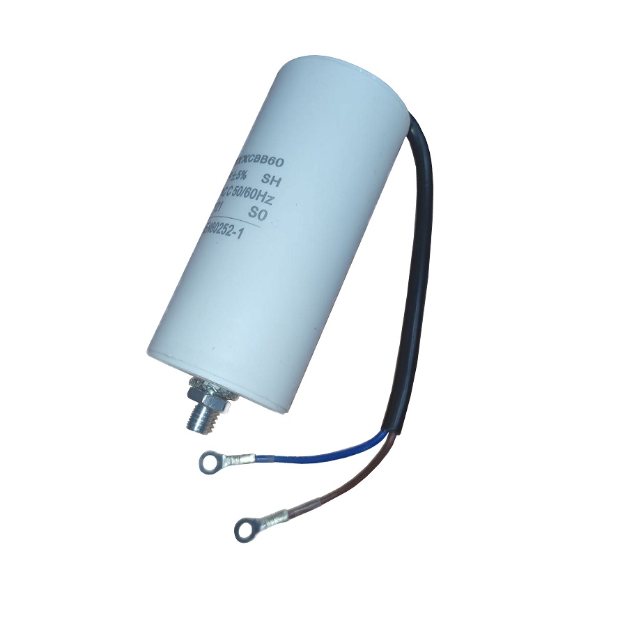 Конденсатор пусковой CBB60 10mF 450VAC 5% Гибкие выводы + болт