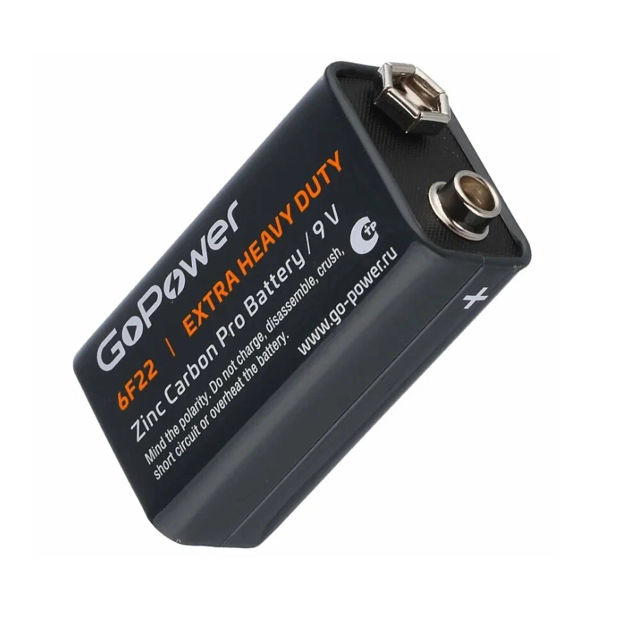 Батарейка Крона GoPower 6F22 9V