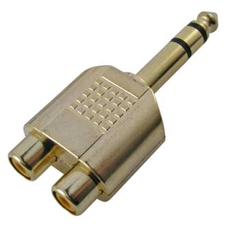Разъёмы переходные 7-0273a/6.35 stereo-2*RCA