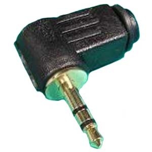 Штекер 3,5мм стерео угол пластик