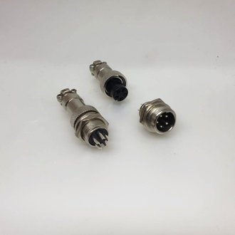 Разъем в сборе GX12 5pin ( GX12 12M-5A + GX12 12M-5B ) - изображение 1