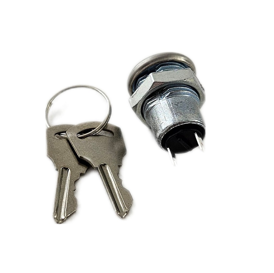 Переключатель замковый с ключом ON-OFF 1A D11.5мм (2с) - изображение 1