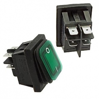 Клавишные переключатели SB068 IP65 on-off 10.5x28.5mm Green