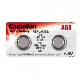 Батарейка Camelion AG8 LR55 SR1120W LR1120 GP91A 391 1.5V 1 штука - изображение 1