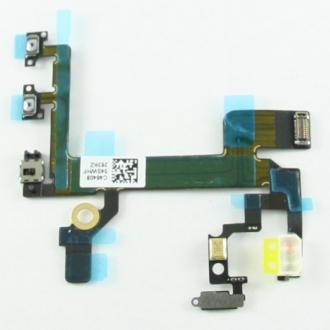 Шлейф iPhone 5S на кнопку включения/кнопки громкости/микрофон/вспышка
